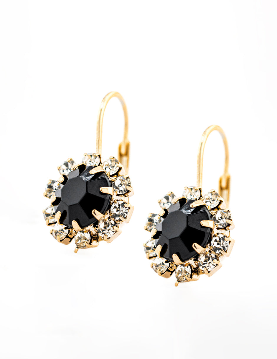 Set Circular Zirconia en Baño de Oro