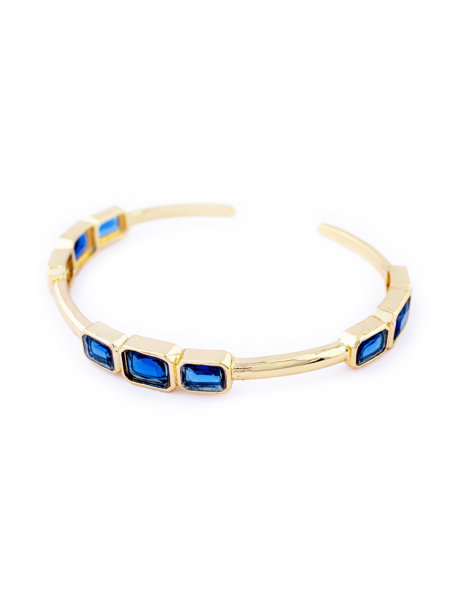 Brazalete Zirconias en Baño de Oro