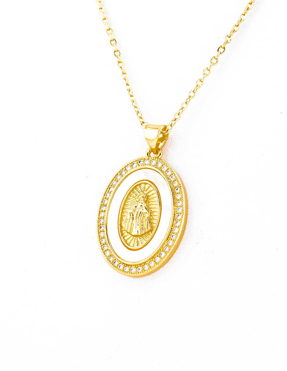 Medalla Virgen Milagrosa en Baño de Oro