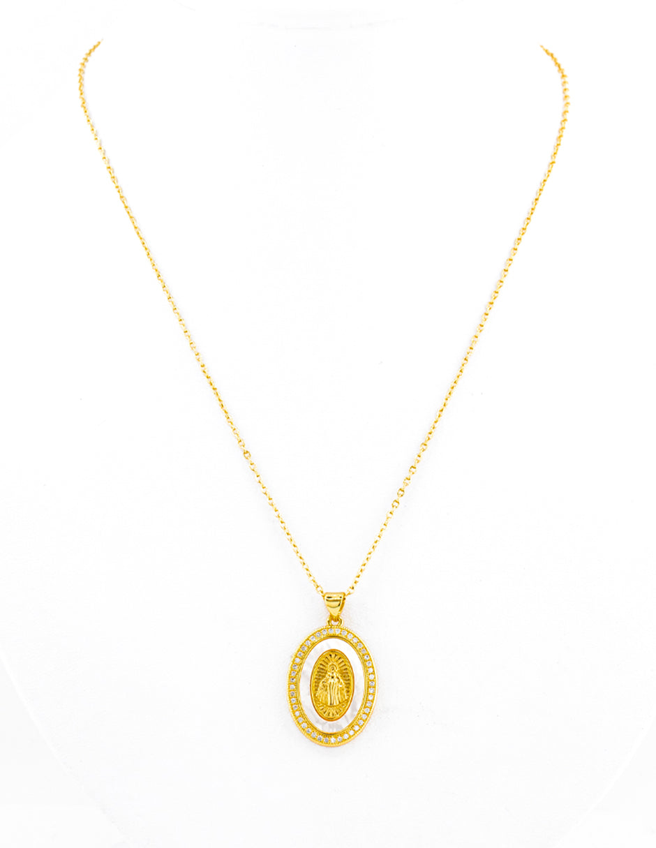 Medalla Virgen Milagrosa en Baño de Oro