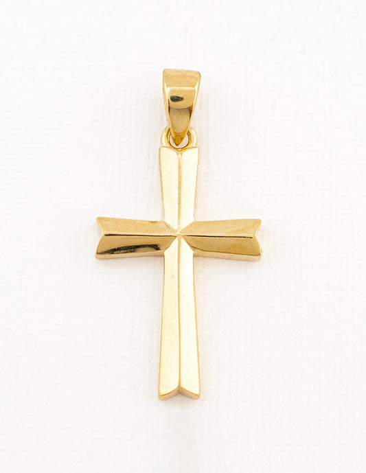 Cruz Relieve en Oro 14k