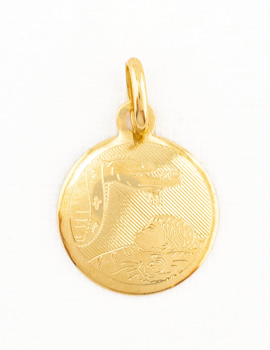 Medalla Espíritu Santo Grabado Oro 14k