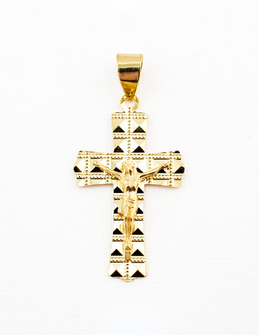 Crucifijo Relieve en Oro 14k
