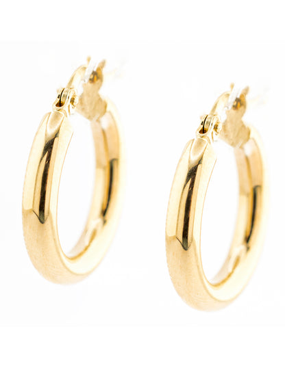 Arracada Lisa en Oro 14k