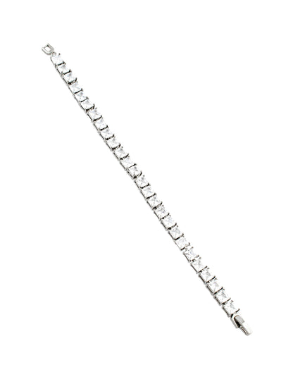 Pulsera de Tenis Triple Línea Zirconia Baño de Rodio