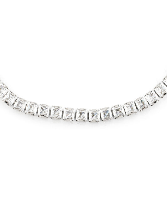 Pulsera de Tenis Ajustable Baño de Rodio