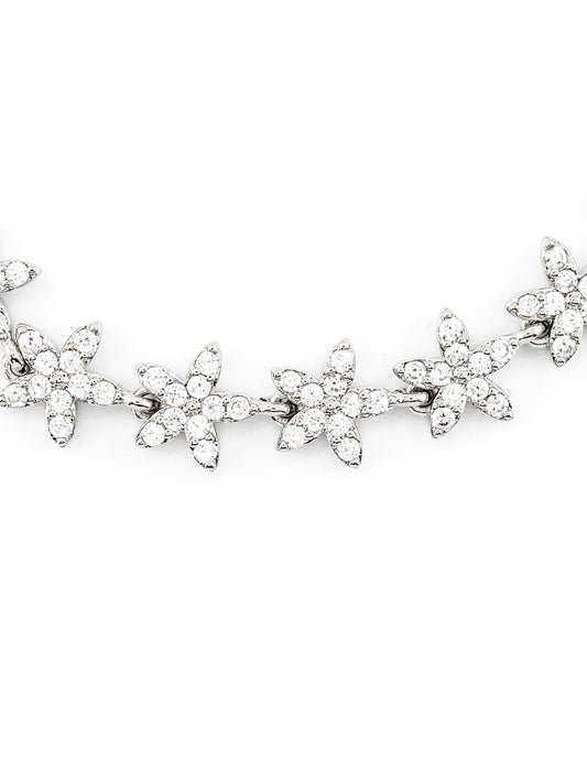 Pulsera Estrellas de Mar con Zirconias Baño de Rodio
