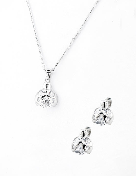 Set Catarina Zirconia en Baño de Rodio