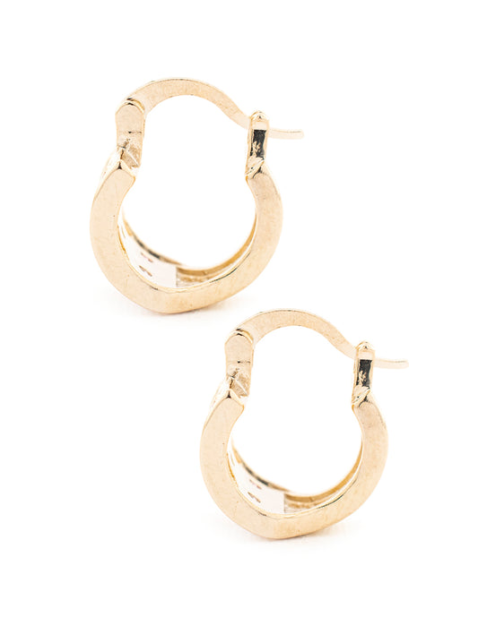Arracada Zirconia en Baño de Oro