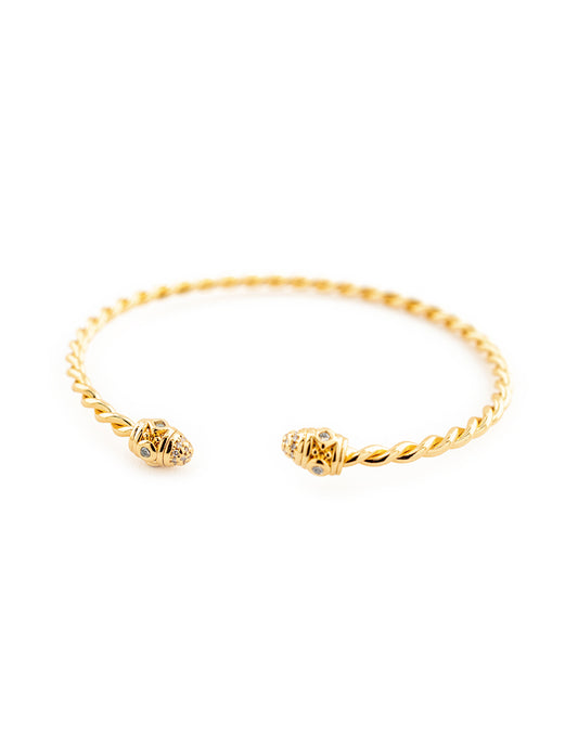 Brazalete Abierto en Baño de Oro