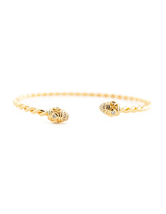 Brazalete Abierto en Baño de Oro
