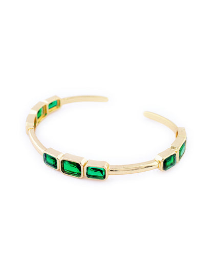 Brazalete Zirconias en Baño de Oro