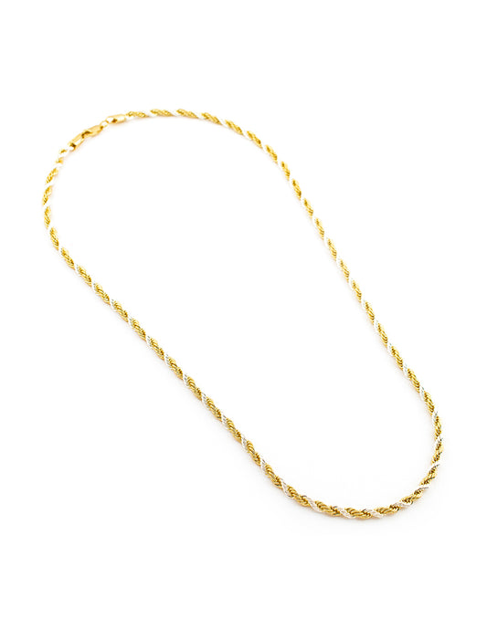 Cadena Torsal Bitono en Baño de Oro
