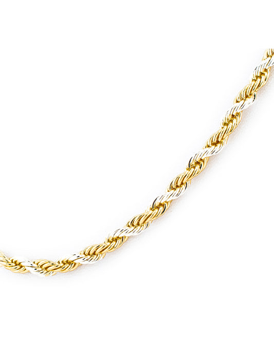 Cadena Torsal Bitono en Baño de Oro