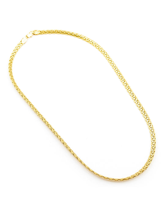 Cadena Tejido Chino en Baño Oro