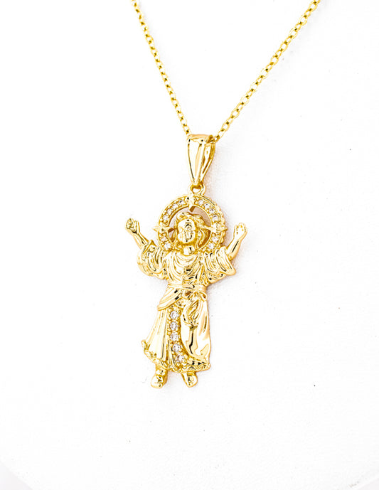 Dije Divino Niño Jesús en Baño de Oro
