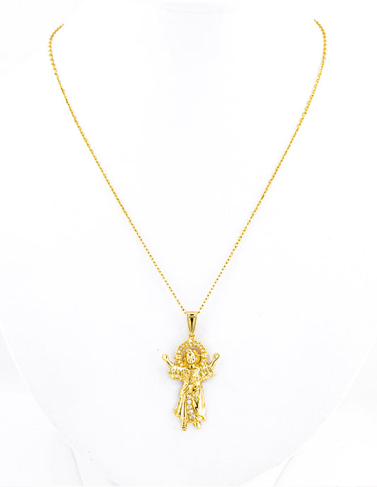 Dije Divino Niño Jesús en Baño de Oro
