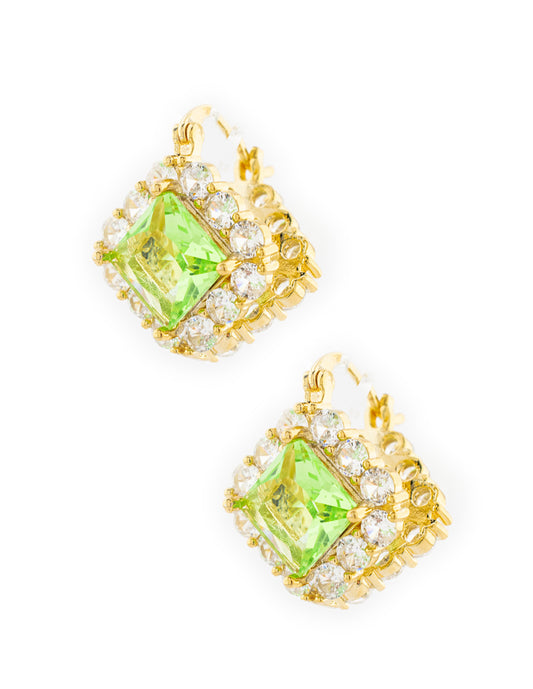 Arracada Zirconia en Baño de Oro