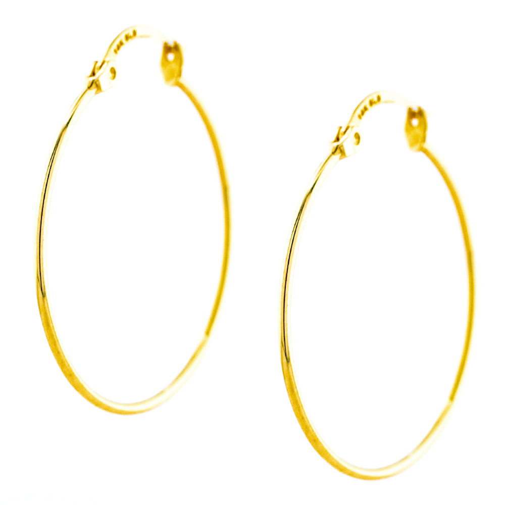 Arracada Lisa en Oro 14k